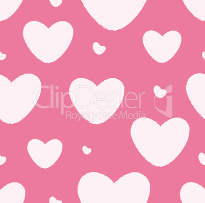 Grunge Pattern With Hearts