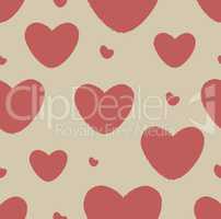 Grunge Pattern With Hearts