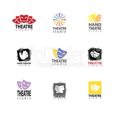 Set Of Theatre Studio Logo Design