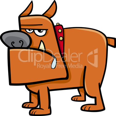 bull dog cartoon illustration