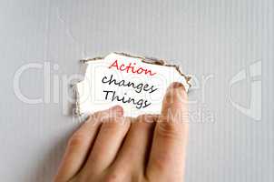 Action change things Text Concept