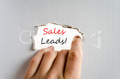 Sales leads Text Concept