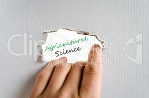 Agricultural science Text Concept