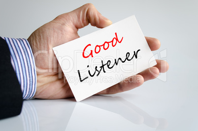 Good listener Text Concept