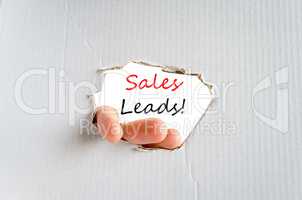 Sales leads Text Concept
