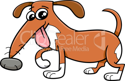funny dog cartoon illustration