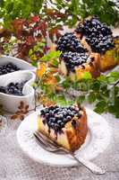 Cheesecake blueberries