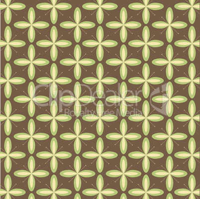 Geometric background with flowers
