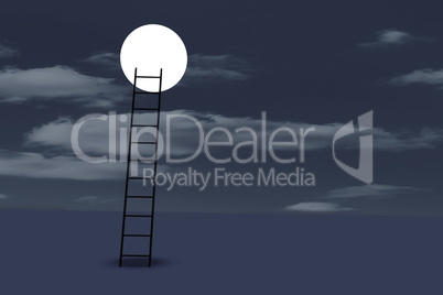 Ladder with moon