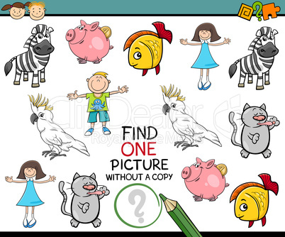 find single picture preschool game