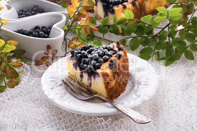 Cheesecake blueberries