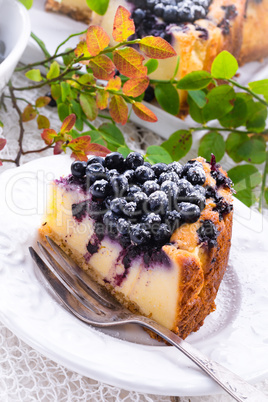 Cheesecake blueberries