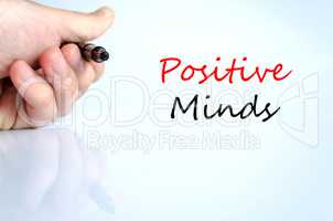 Positive minds Text Concept