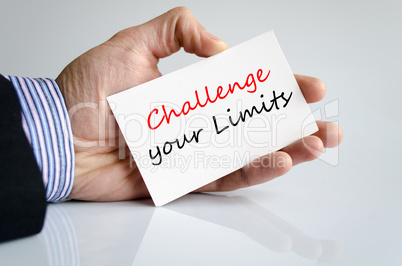 Challenge your limits Text Concept