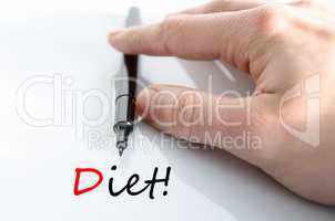 Diet Text Concept