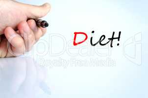 Diet Text Concept