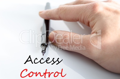 Access control Text Concept