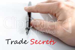 Trade secrets Text Concept