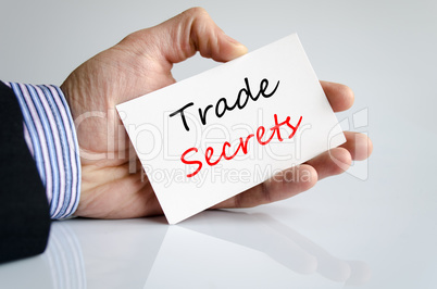 Trade secrets Text Concept