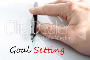 Goal setting Text Concept