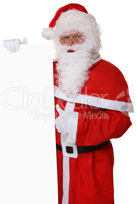 Weihnachtsmann Nikolaus halten Schild Weihnachten Daumen hoch un