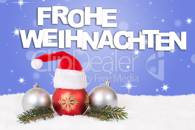 Frohe Weihnachten Weihnachtskarte mit Mütze Dekoration