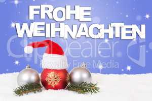 Frohe Weihnachten Weihnachtskarte mit Mütze Dekoration