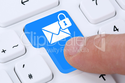 Verschlüsselte E-Mail Email Nachricht Message Brief senden auf