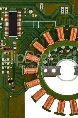 Electronic circuit board of stepper motor