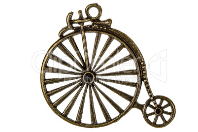 Bicycle, decorative element for manual work, isolated on white b