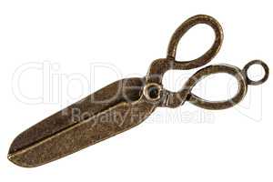 Scissors of tailor, decorative element, isolated on white backgr