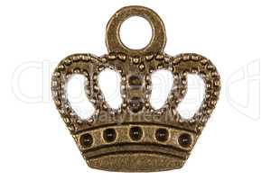 Crown, headdress of monarch, decorative element, isolated on whi