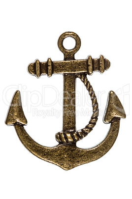 Anchor of ship's, decorative element, isolated on white backgrou
