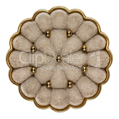 Brooch with natural fur, fashion accessory, decorative element,