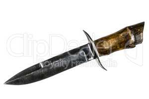 Hunting knife isolated on white background, with clipping path