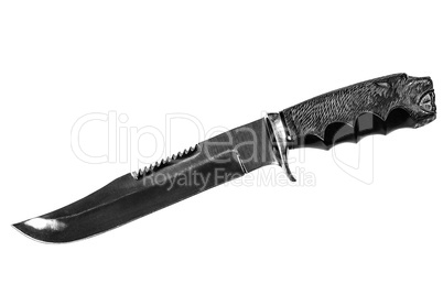 Hunting knife isolated on white background, with clipping path