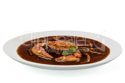 Cooked crab, isolated on white background