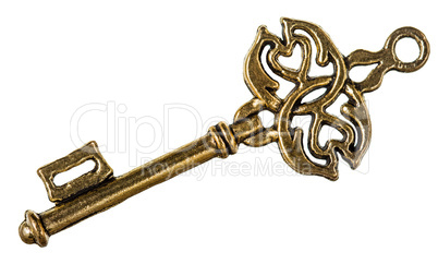 Key from lock, isolated on white background