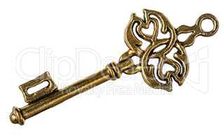 Key from lock, isolated on white background