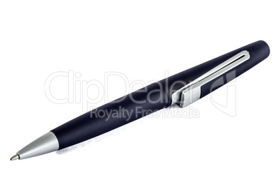 Blue ballpoint pen, isolated on white , with clipping path
