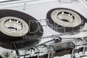 ?lose up of vintage audio cassette