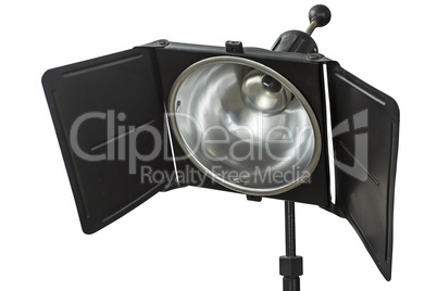 Photo studio lighting equipment, isolated on white, with clippin