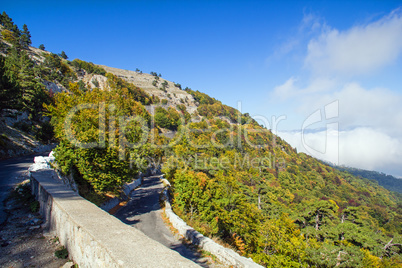 Mountain road at the Crimea