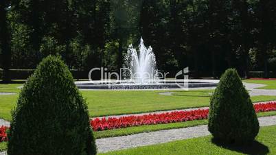 Side fountain in the park of Herrenchiemsee, Bavaria