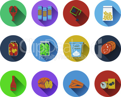 Set of food icons