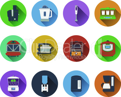 Set of kitchen equipment icons