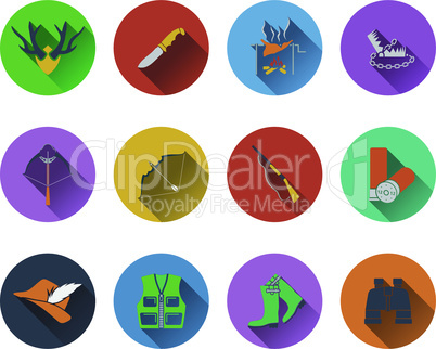 Set of hunting icons