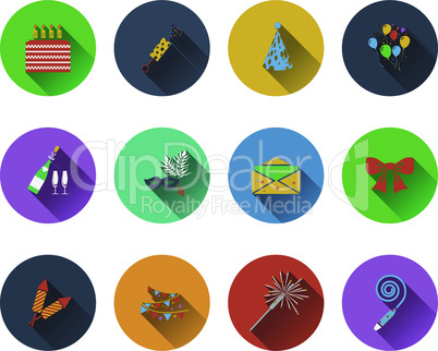 Set of celebration icons