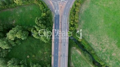 Aerial View of Motorway Junction