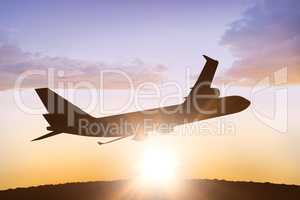 Composite image of graphic airplane